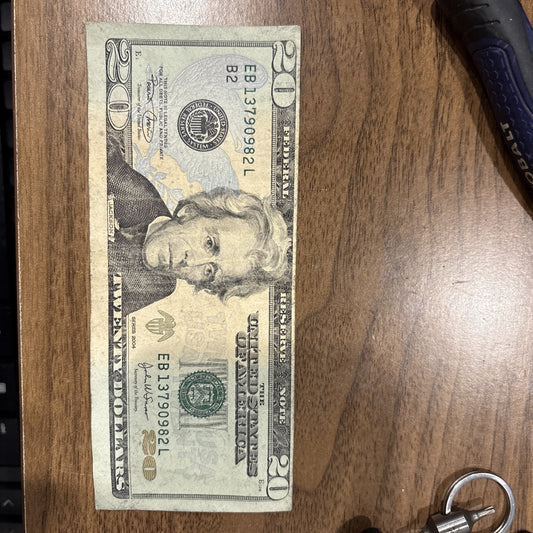 2004 A Offset Misaligned $20 Twenty Dollar Bill