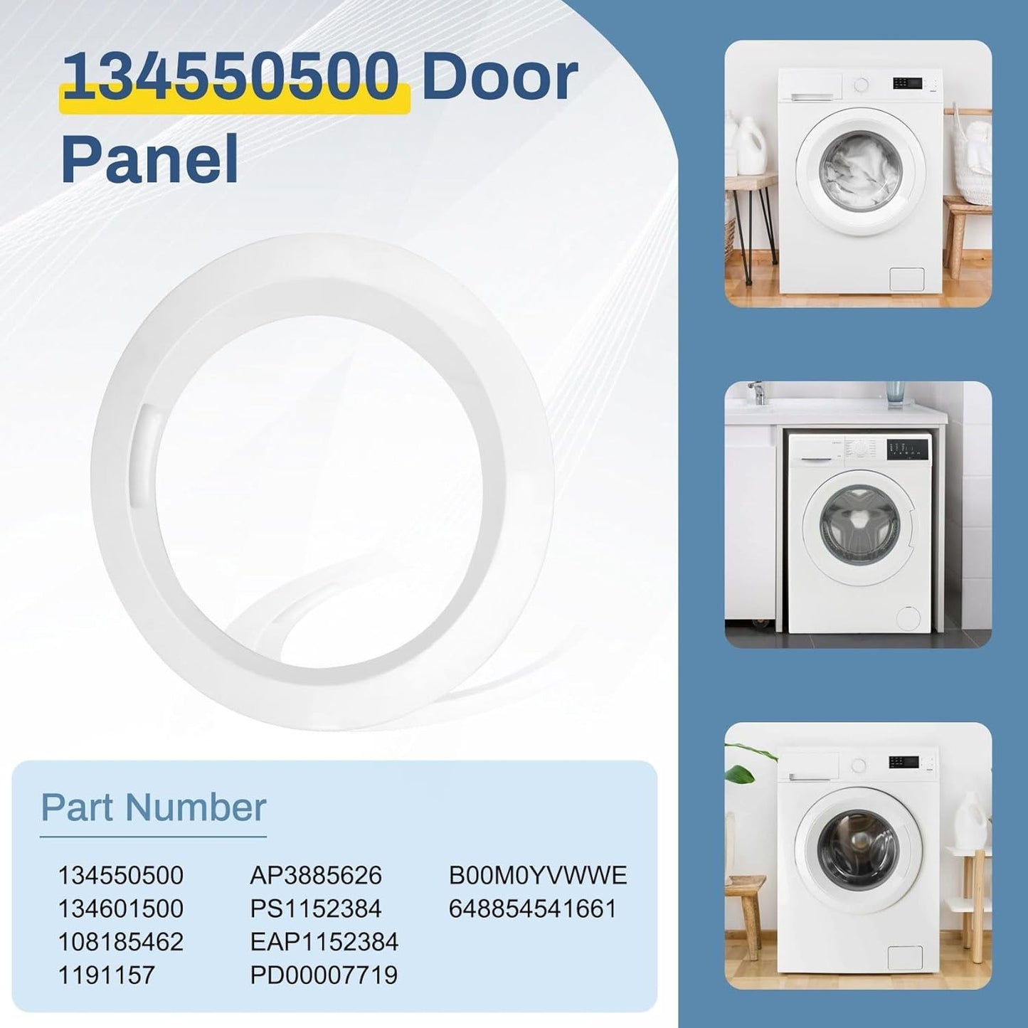 134550500 Washer Outer Door Panel Replace frigidaire 134550500 Door Panel