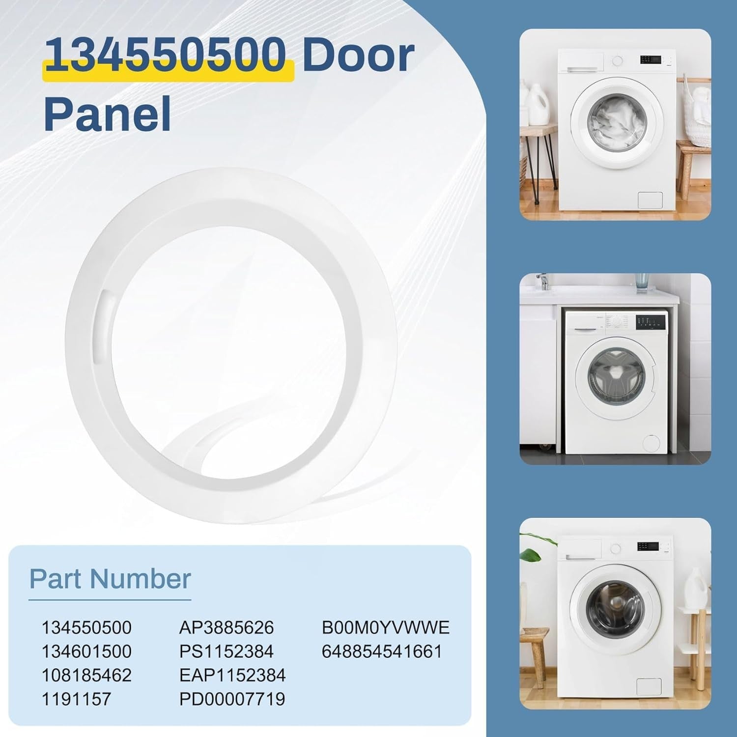 134550500 Washer Outer Door Panel Replace frigidaire 134550500 Door Panel