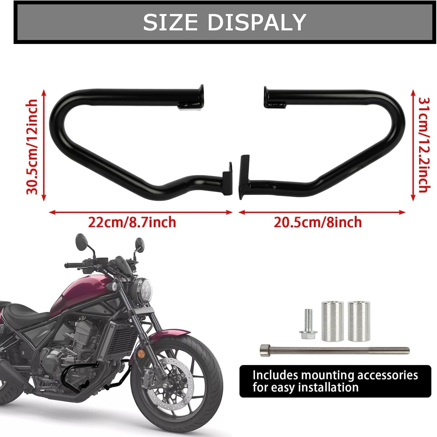 PSLER Rebel 1100 Crash Bar Engine Guard for 2021-2024 CMX1100 DCT 1100T