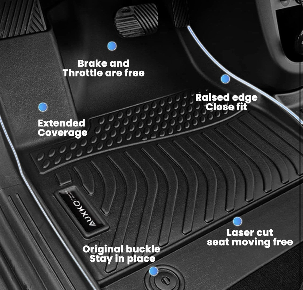  All Weather Floor Mat Fit for 2025 Dodge Ram 1500 Crew Cab 5 Seat 2nd Row 