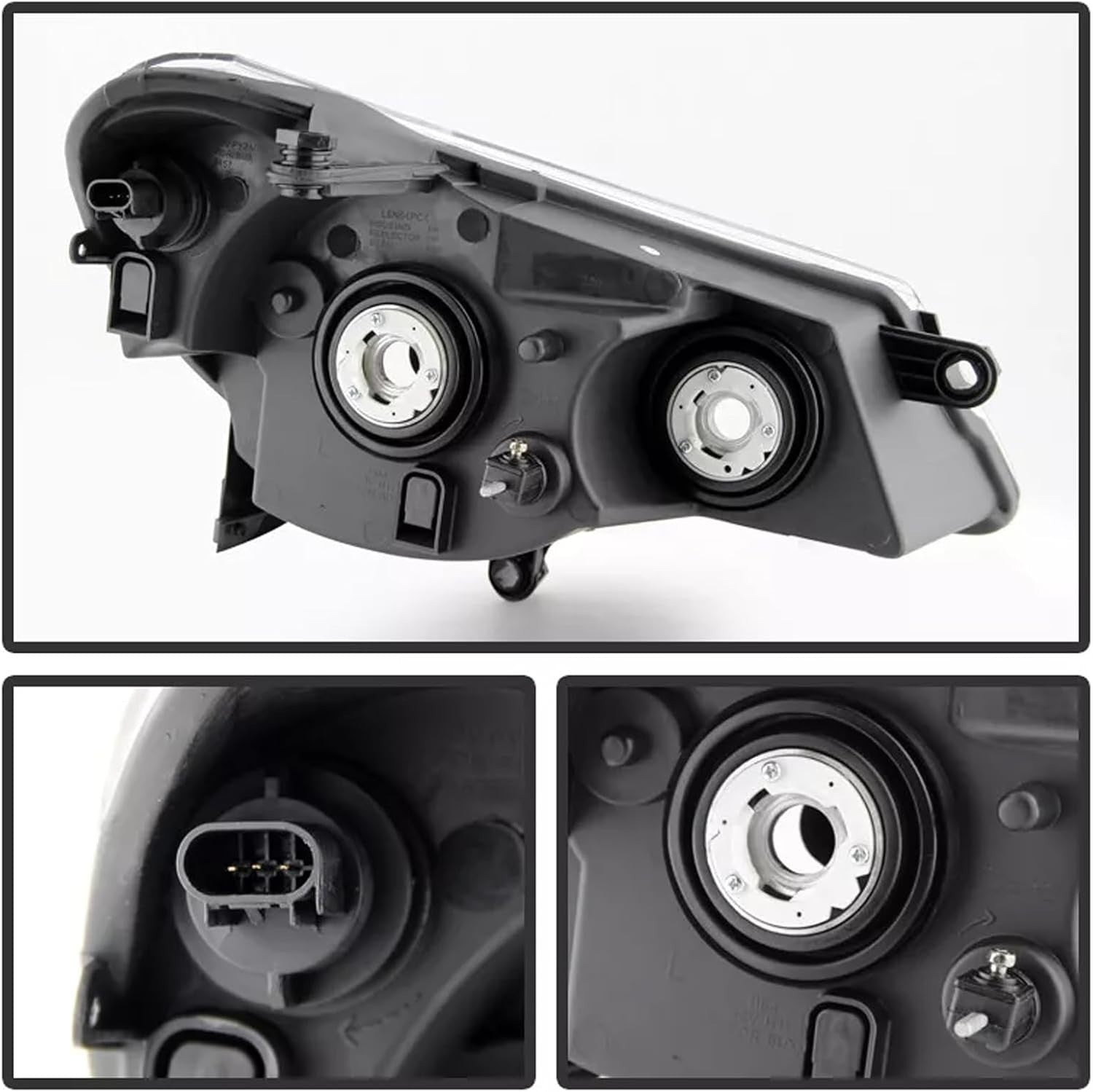 Headlights Assembly Pair for 2007 2008 2009 2010 Chrysler Sebring Direct Replace