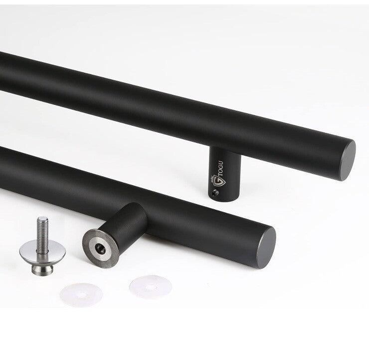 2-Togu Solid Standoffs Heavy-Duty Commercial Grade-304 SS 24” Door Pull Handles