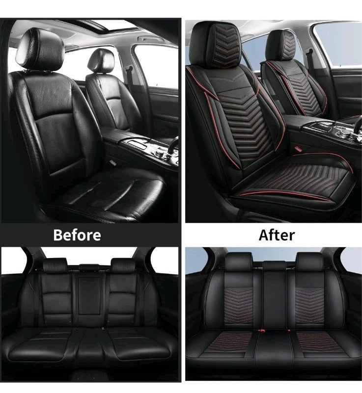 Car Seat Covers,Breathable and Waterproof Faux Leather Automotive Seat Covers 