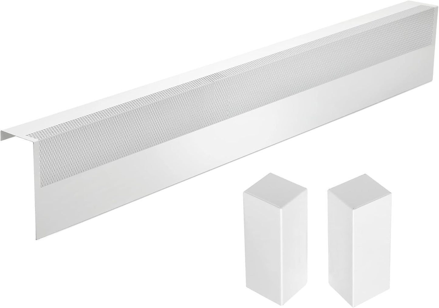 Upgraded 4 Ft Base Board Heater Cover with Left and Right Endcaps, Galvanized St