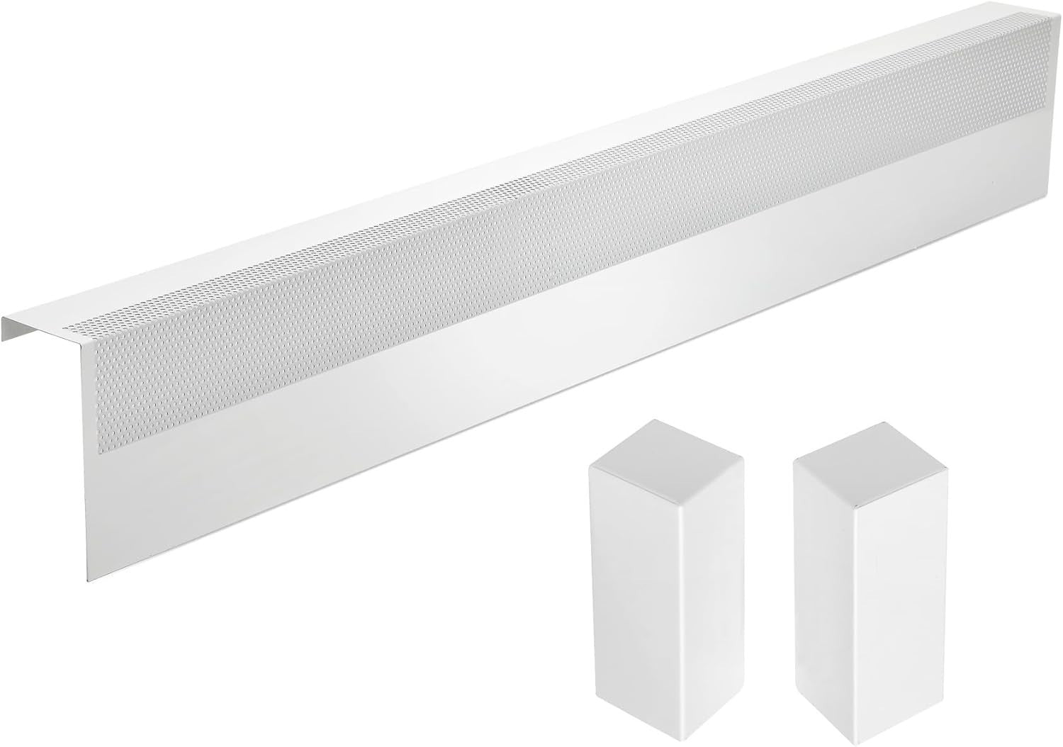 Upgraded 4 Ft Base Board Heater Cover with Left and Right Endcaps, Galvanized St