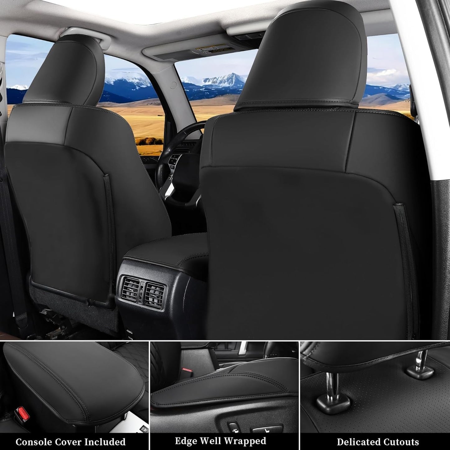 Huidasource Custom Fit Seat Covers for 2011-2024 Toyota 4Runner 2 Row 5 Seats