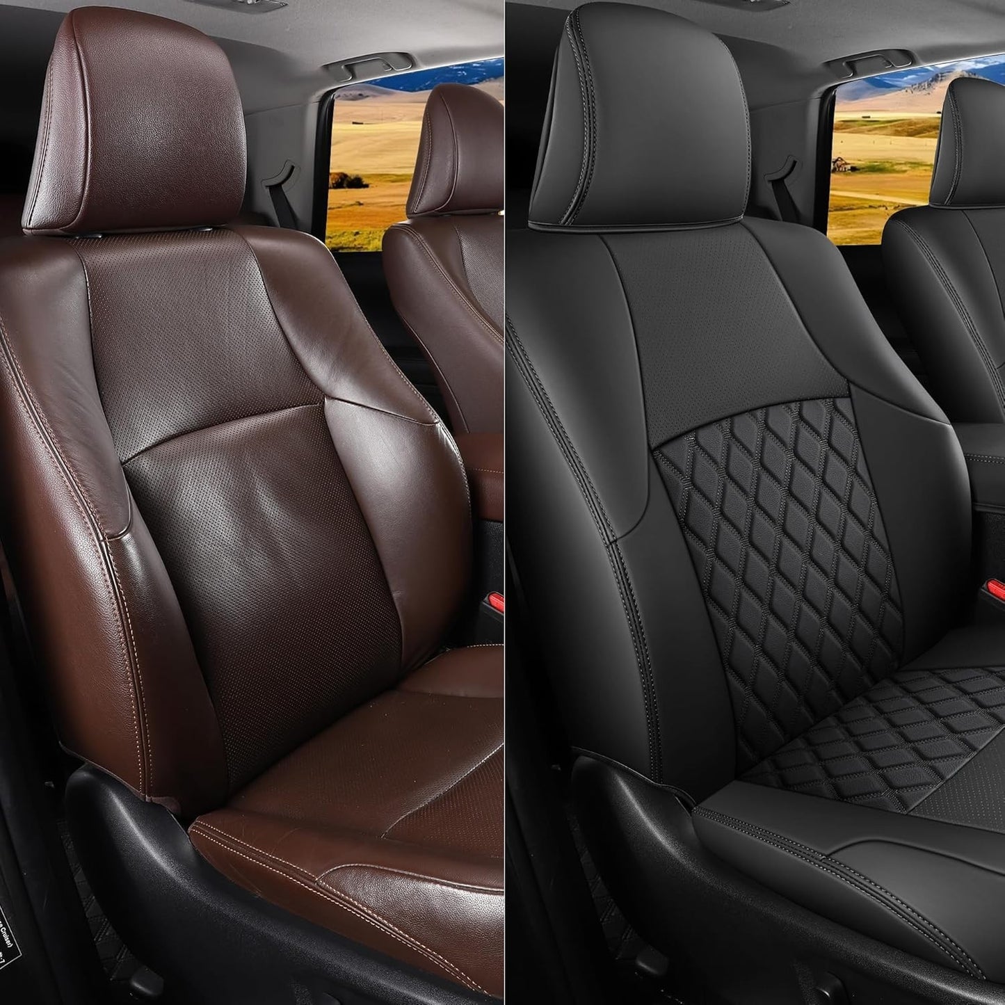 Huidasource Custom Fit Seat Covers for 2011-2024 Toyota 4Runner 2 Row 5 Seats
