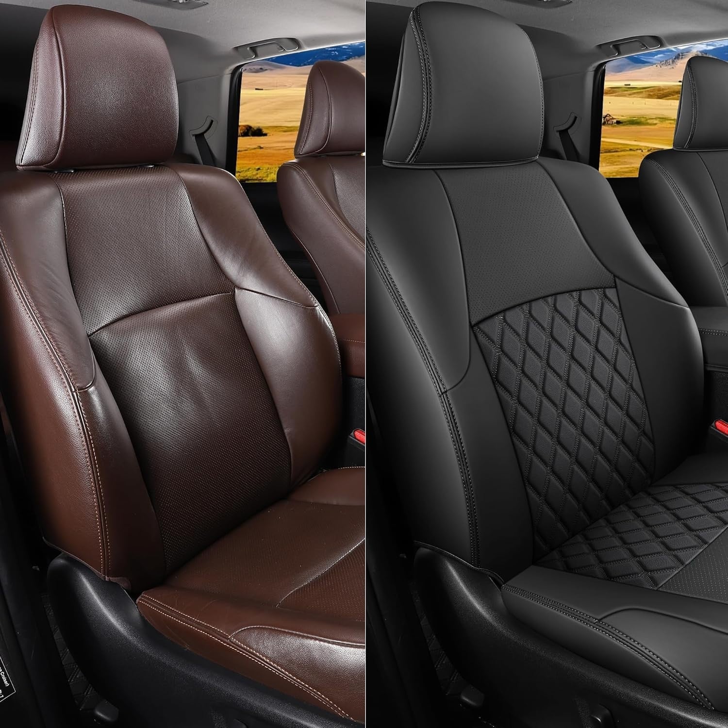 Huidasource Custom Fit Seat Covers for 2011-2024 Toyota 4Runner 2 Row 5 Seats