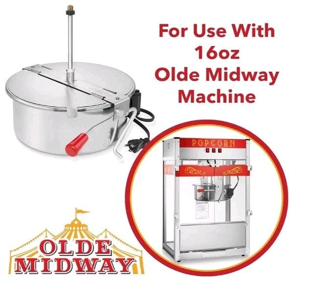 16 Ounce Replacement Kettle- For 16 Oz Popcorn Machines- 1350W