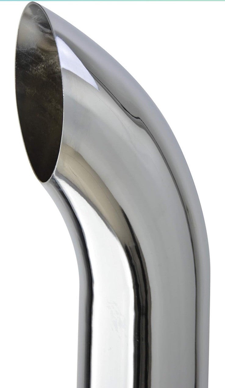 Chrome Exhaust Stack  5"DIA, 18" Length Curved