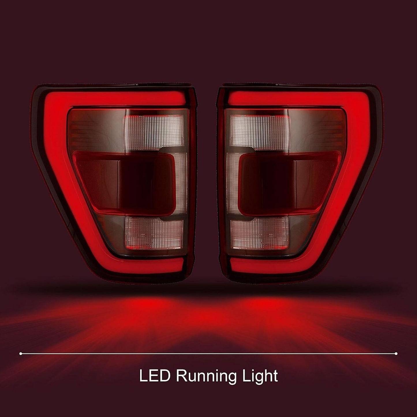 Driver LED Black Pickup Tail Lights Assembly w/Blind Spot Ford F-150 2021-23