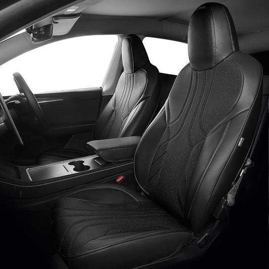Custom Fit for Tesla Model Y Seat Covers Model Y - 5 Seater Full Set Black