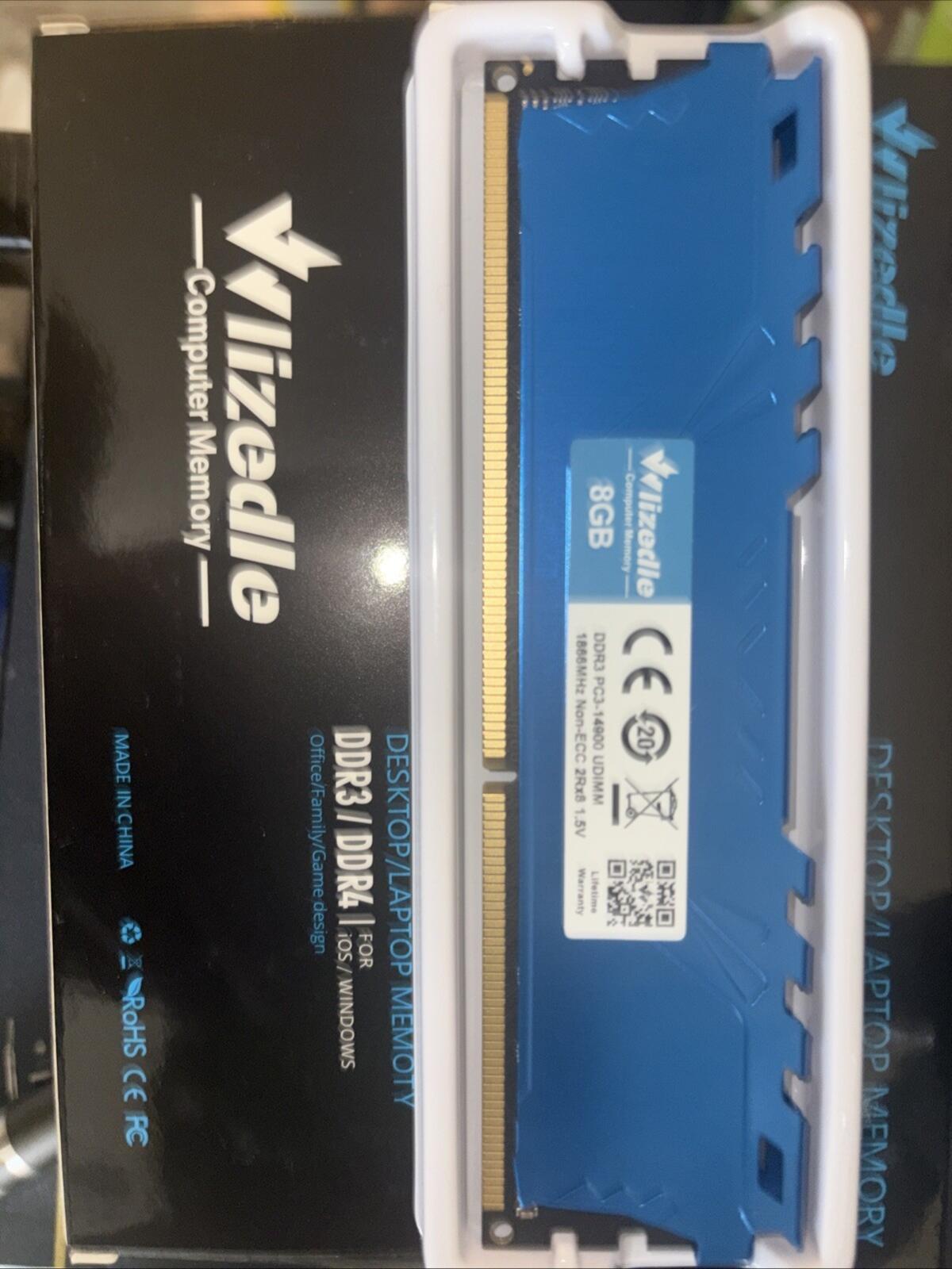 8GB X2 Wlizedle  DDR3-PC3-14900-Blue 8GB Ram