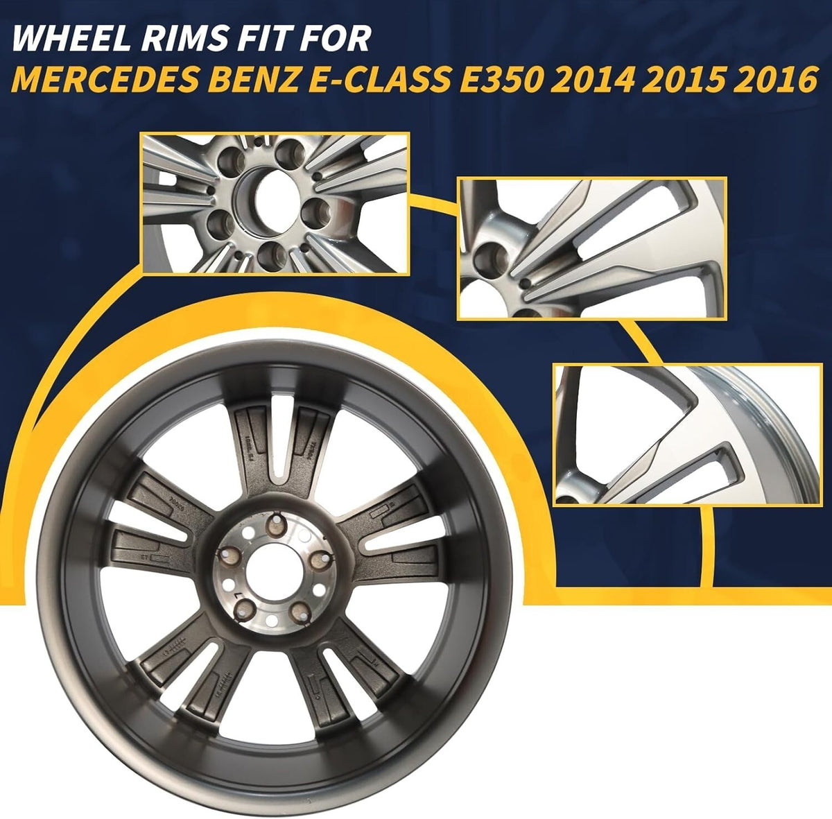 New 18" x 8.5" Alloy OEM Design Wheel for 2014-2016 Mercedes E350 E400 Rim