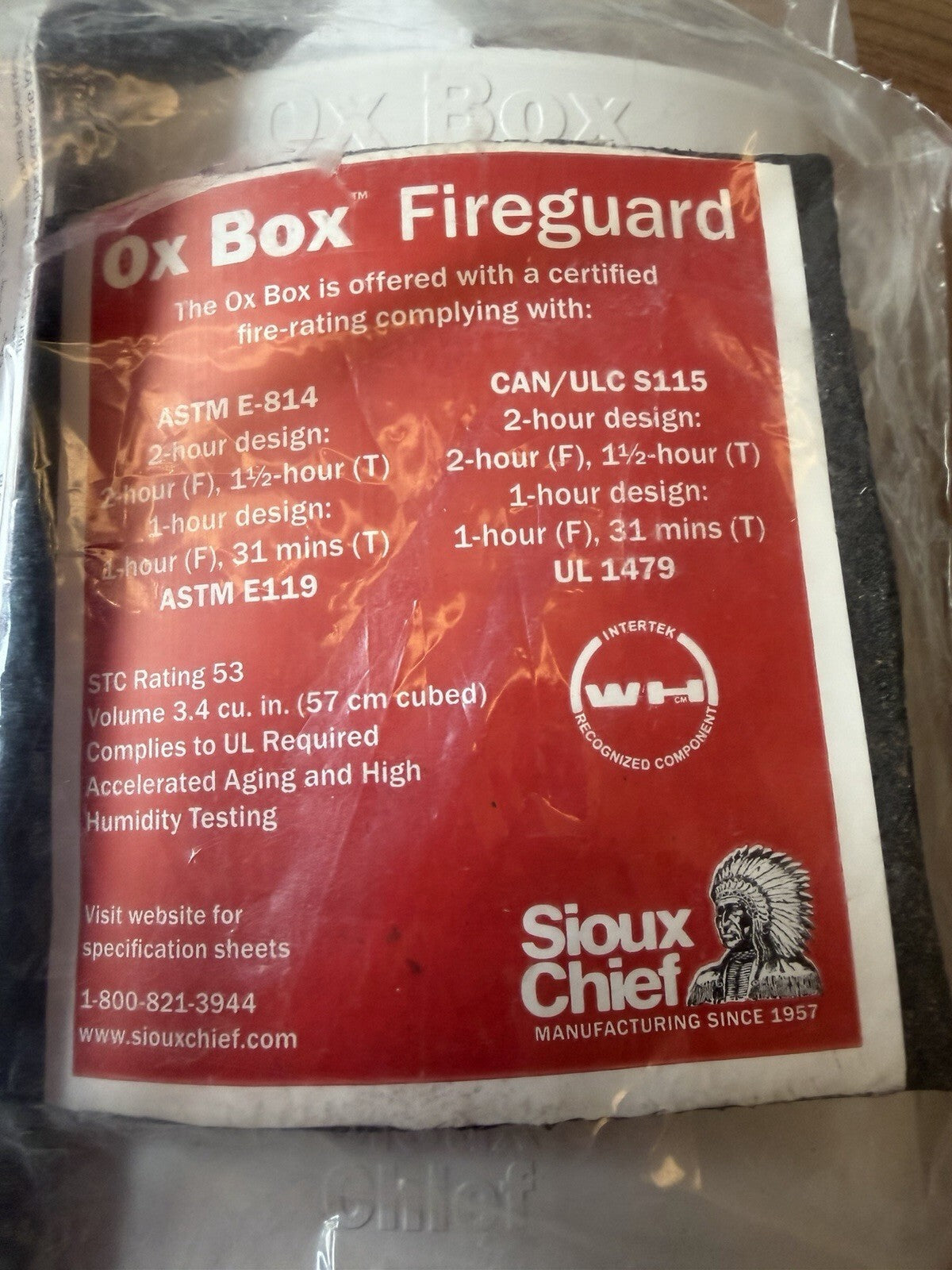 Sioux Chief 696-RG3011W Ox Box Faucet & Dishwasher Fire Rated PEX-A F1960 3/8