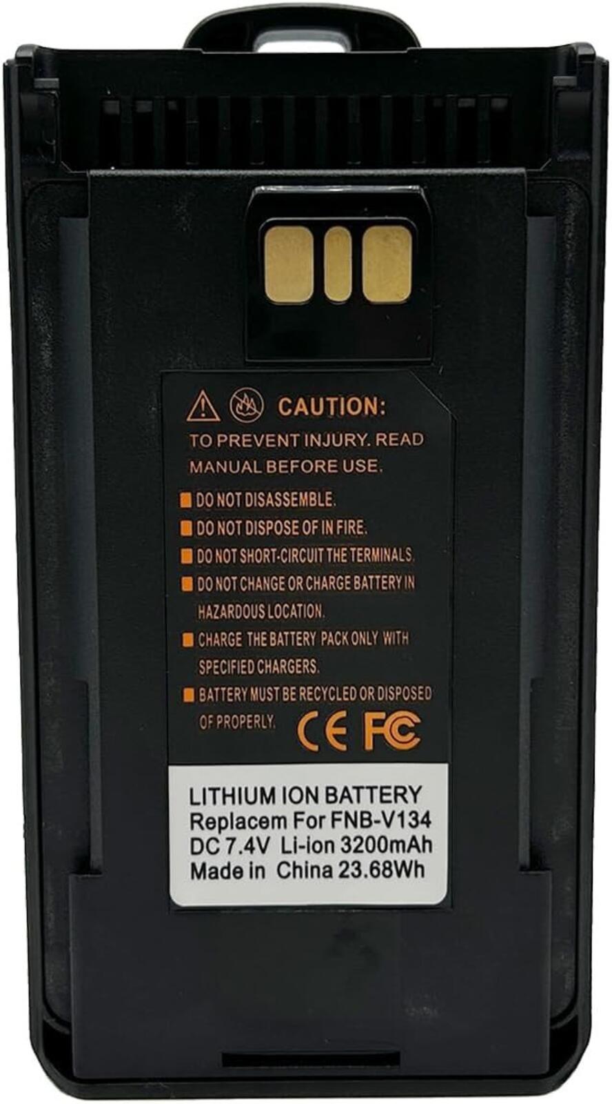 FNB-V134 FNB-V134Li 3200mAh Li-ion Battery with Belt Clip for VX260 EVX-261