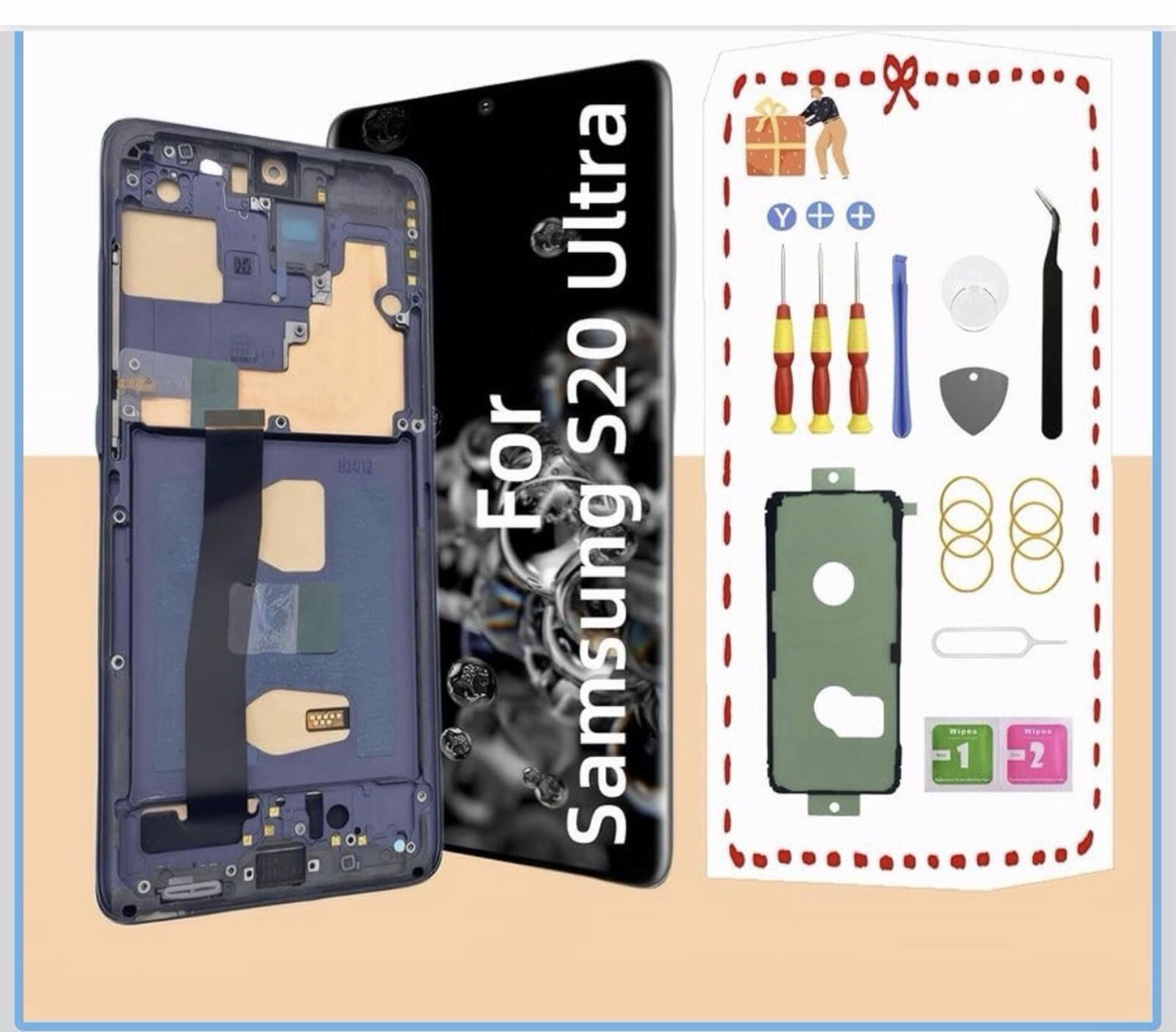 For Samsung Galaxy S20 Ultra G988 OLED LCD Touch Screen Digitizer NO FINGERPRINT