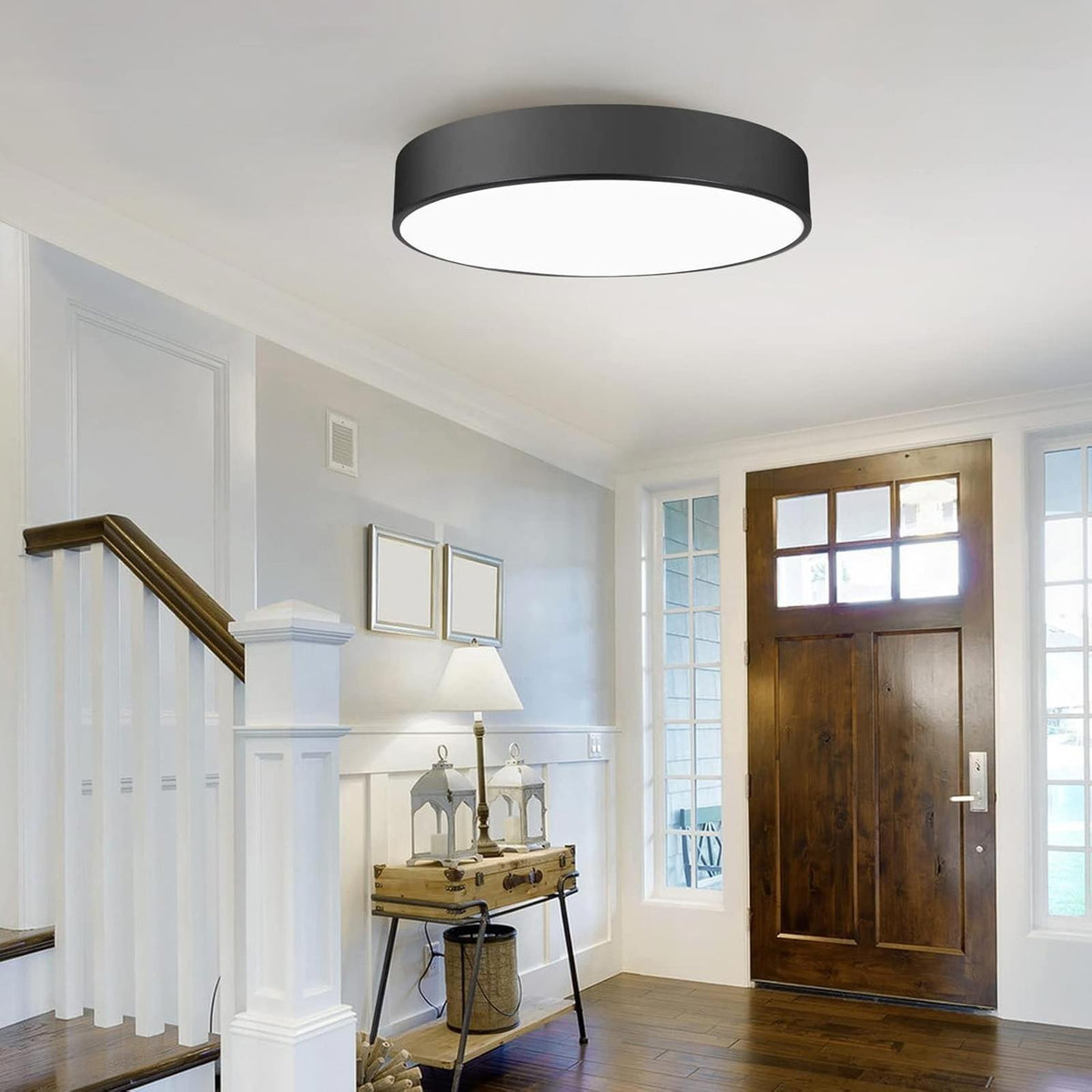 16 inch Round Flush Mount Ceinling Light Fixture 3-Light Modern Ceiling Light