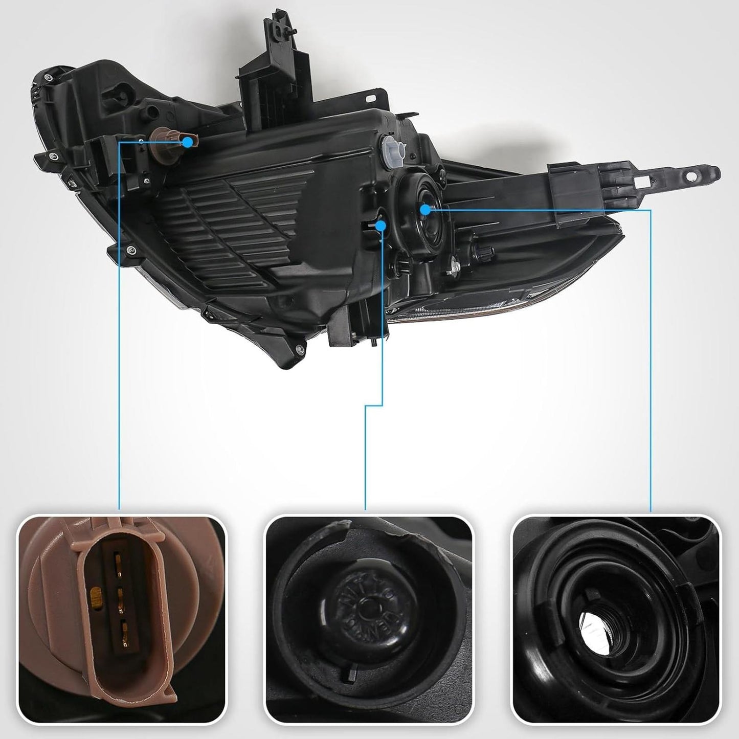Halogen Headlight Assembly Fit for Nissan Versa 2015-2019 RH