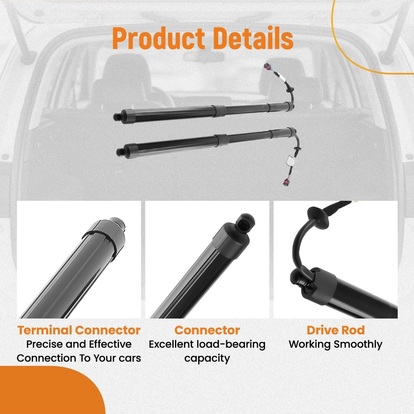 2pc Rear Electric Tailgate Trunk Lift Support for Infiniti QX60 JX35 2013-2017