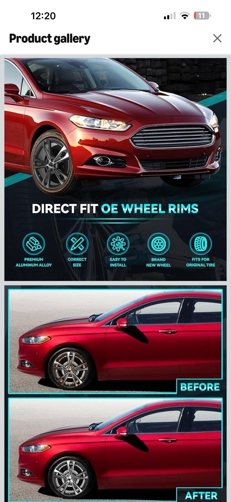 New 19 inch 19x8 Premium Aluminum Alloy Wheel Rim for 2017-2020 Ford Fusion