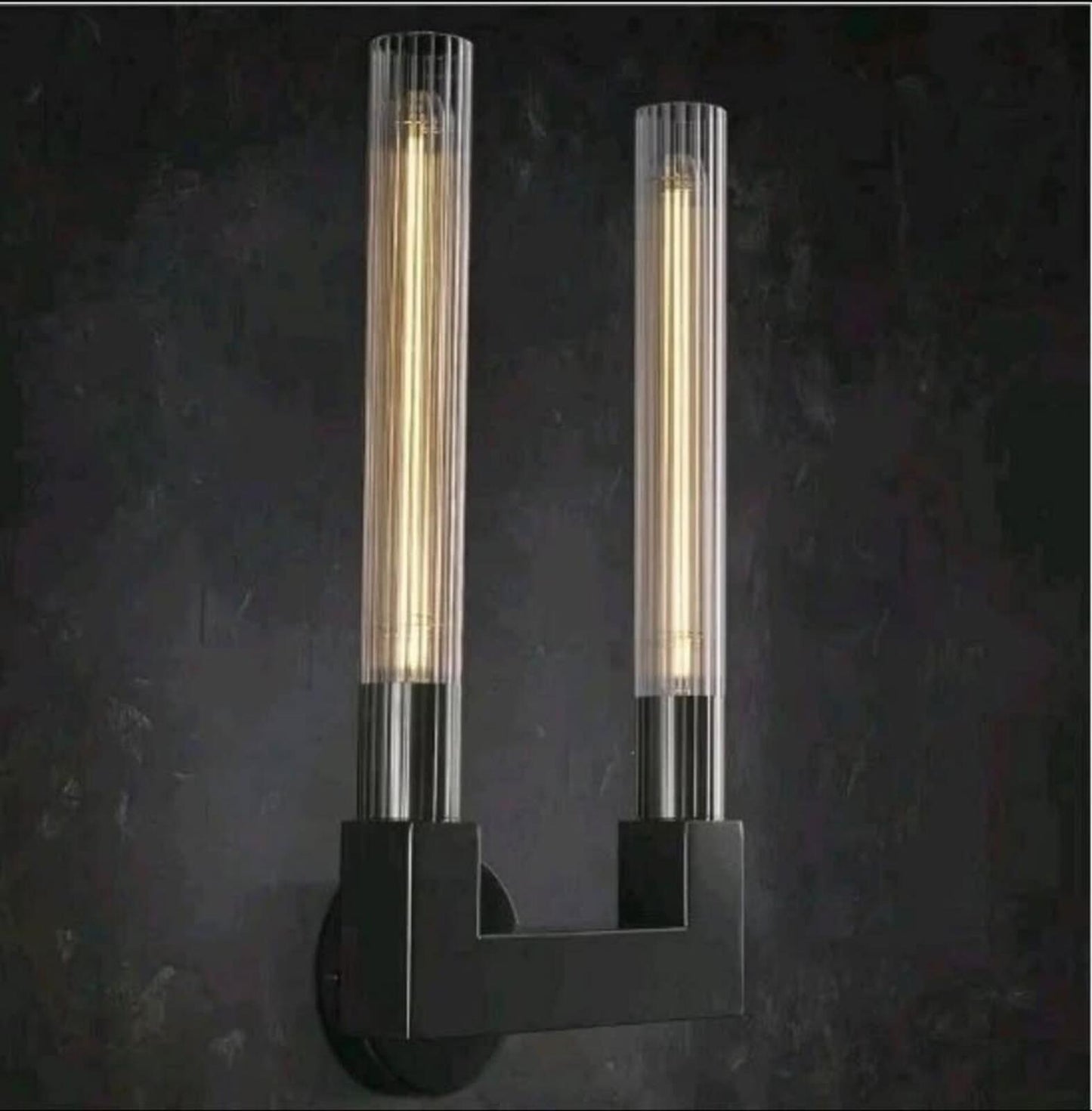 New Black 2-Light Wall Sconce
