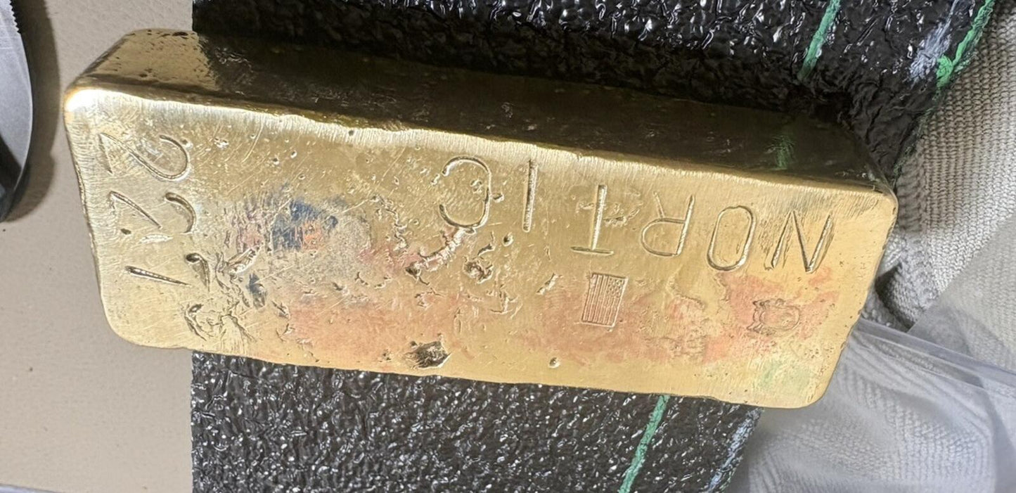 22.7 Ounces Of Nortic Gold Bar Beautiful Hand Poured Bar Fast Shipping 💰📈