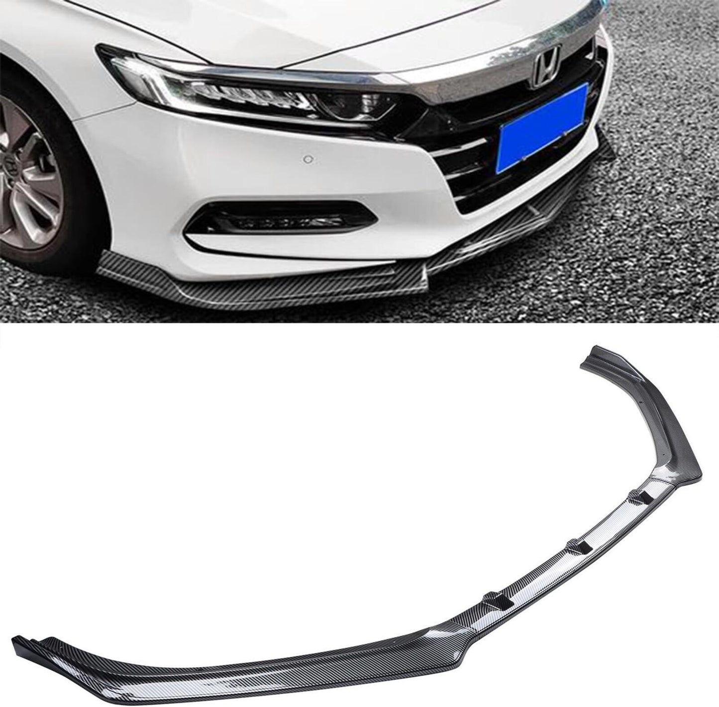 MUCO New Front Bumper Lip Compatible with Honda Accord 2018 2019 2020 2021 10th