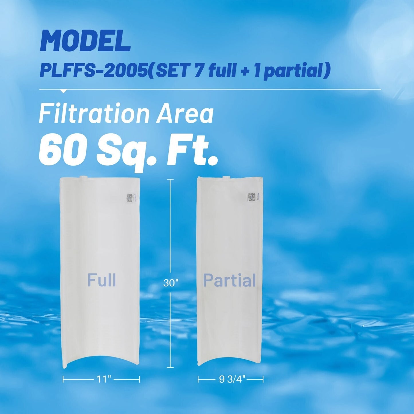 POOLPURE FS-2005 DE Grid Pool Filter Set Replace Unicel FS-2005,PFS3060,60 Sq Ft