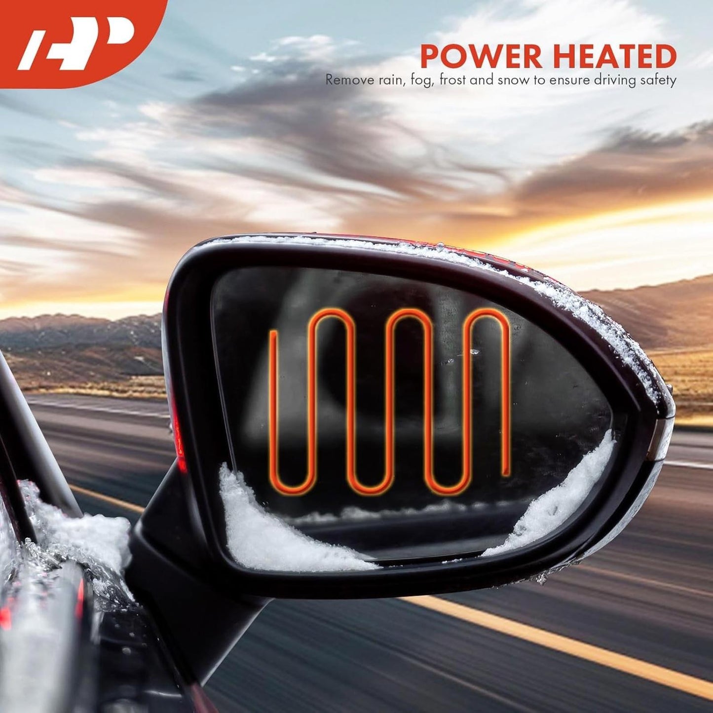 A-Premium Driver Side Power Door Mirror - Compatible with Ram 1500 2014-2018