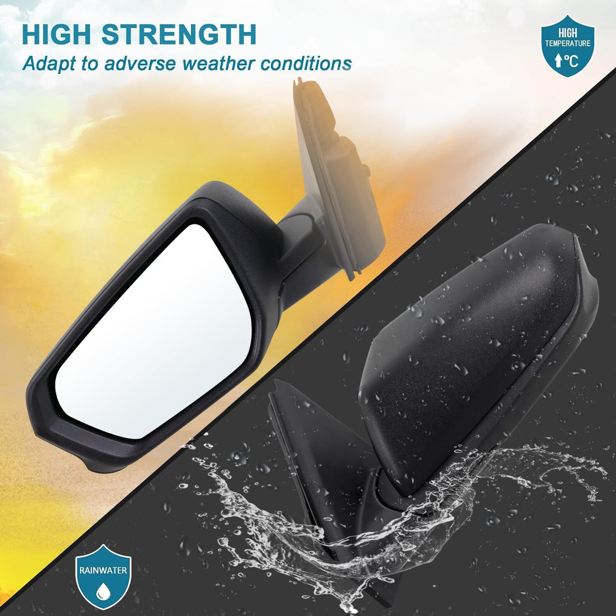 Left Driver Side Mirror Compatible with 2018 2019 2020 2021 2022 2023 2024 Chevy