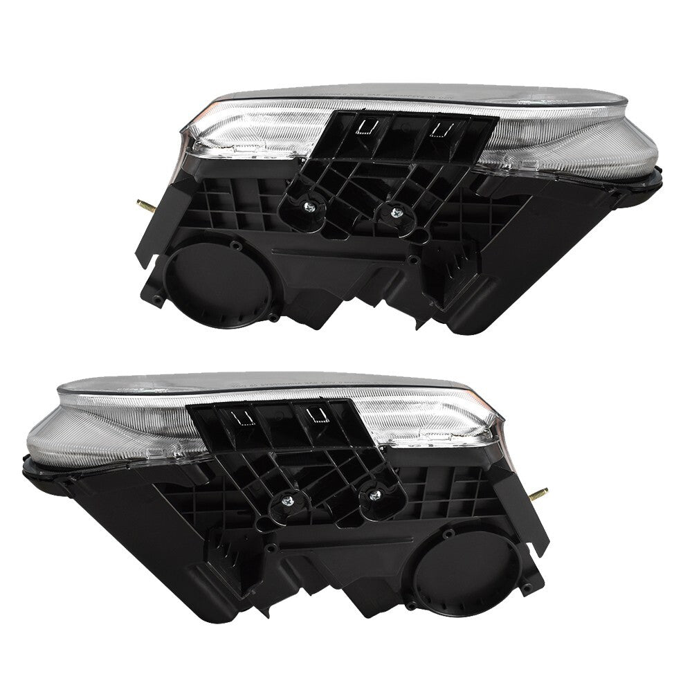 Headlights For Nissan Rogue 2008-2013 Halogen Chrome Headlamps Left+Right Side
