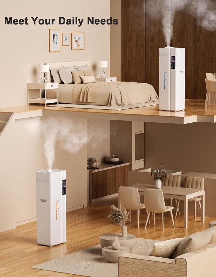 Zeova 13L/3.4Gal Humidifiers for Bedroom Ultrasonic Warm & Cool Mist HQ-JS2418W