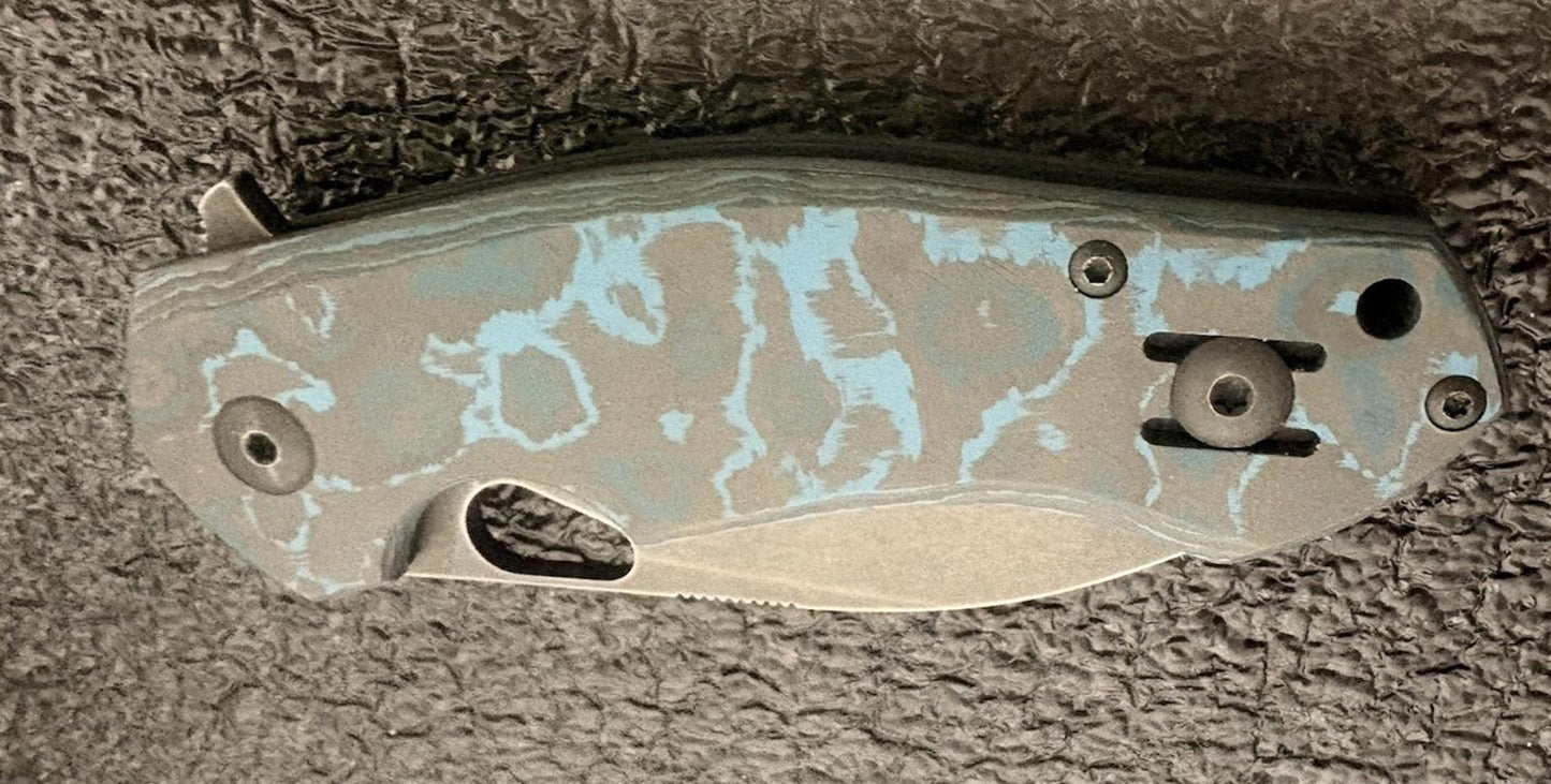 GiantMouse Ace Biblio Arctic Storm Fat Carbon Fiber M390 Blackwashed Knife GM