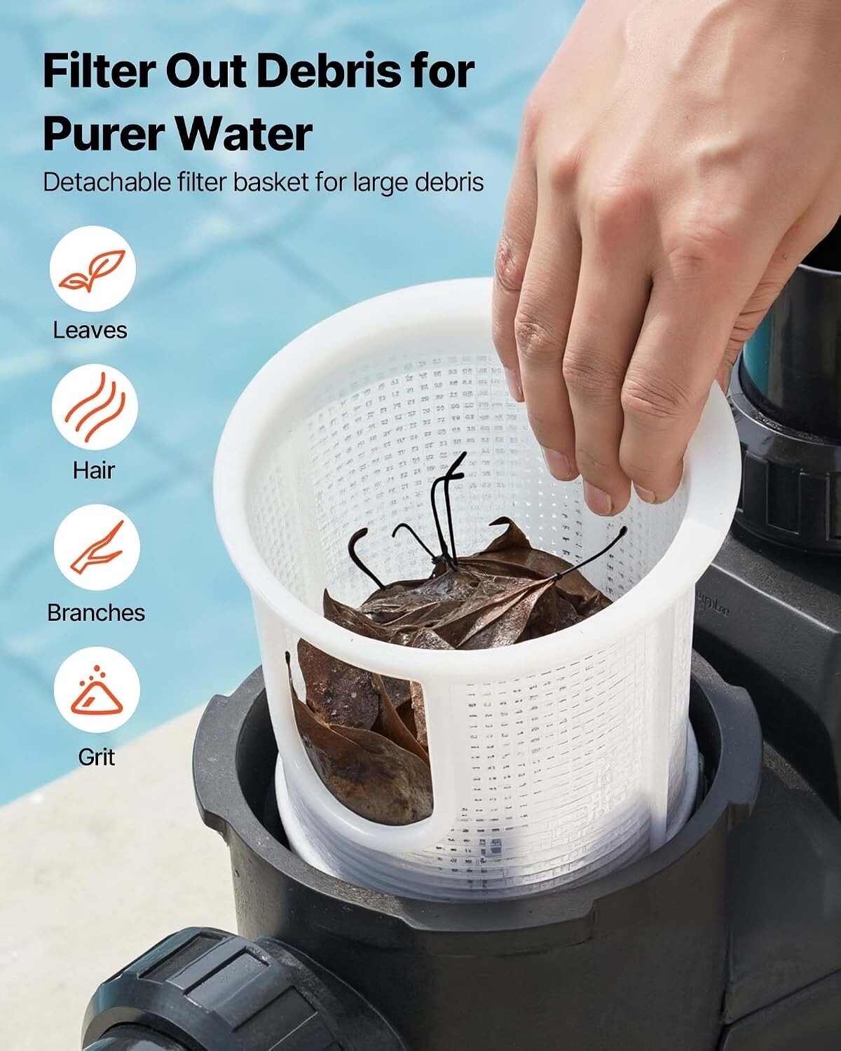 Vevor 1.5Hp Variable Speed Pool Pump 220V 132 Gpm Wifi App Control Timer