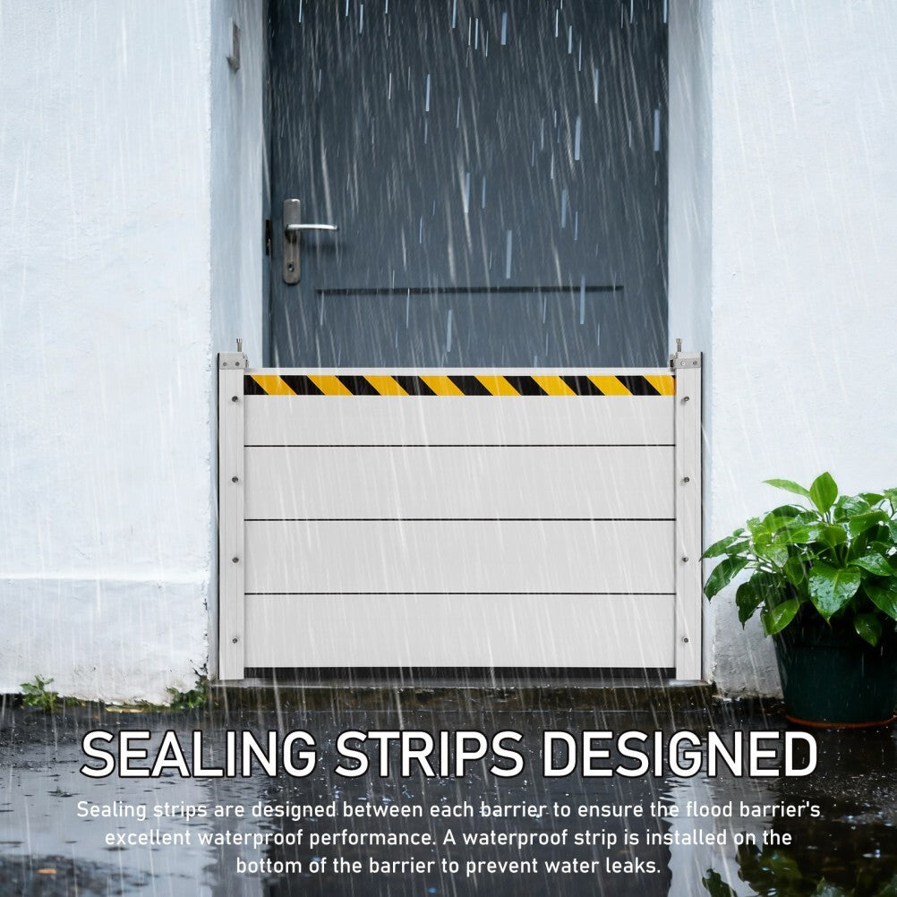HeavyDuty Aluminum Flood Barrier Panel for Home Garage Reusable Water Prevention