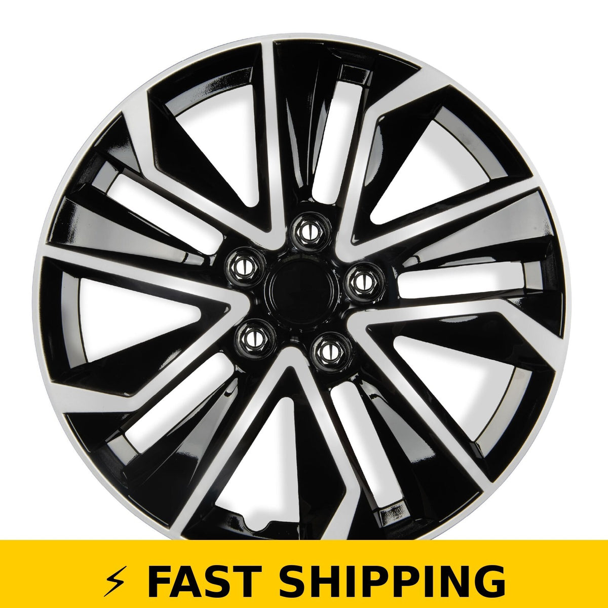 16 Inch Universal Hubcaps Set of 4 - Snap-On Wheel Covers - Black & Silver