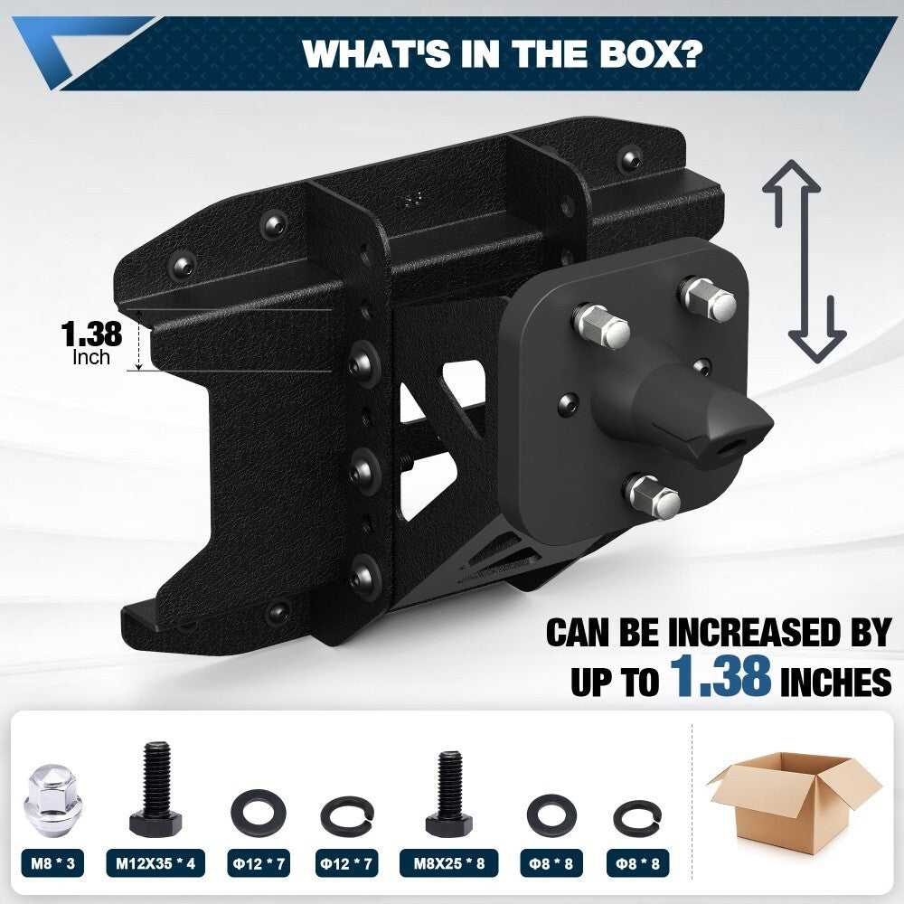 Adjustable Spare tire carrier Mount to 44in tire for 2019-2026 Jeep Wrangler JL