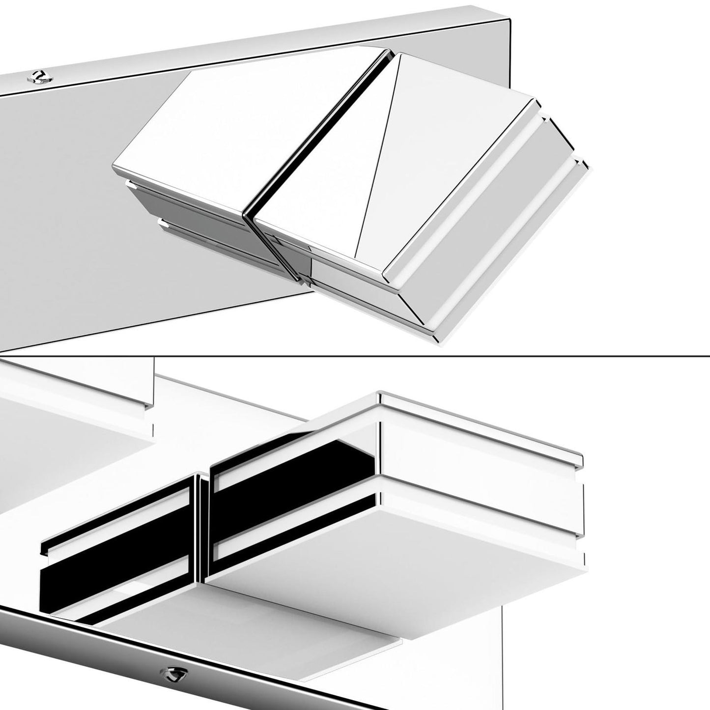 Ralbay Modern Chrome Vanity Light for Bathroom 4-Light 30inch 30 inch,