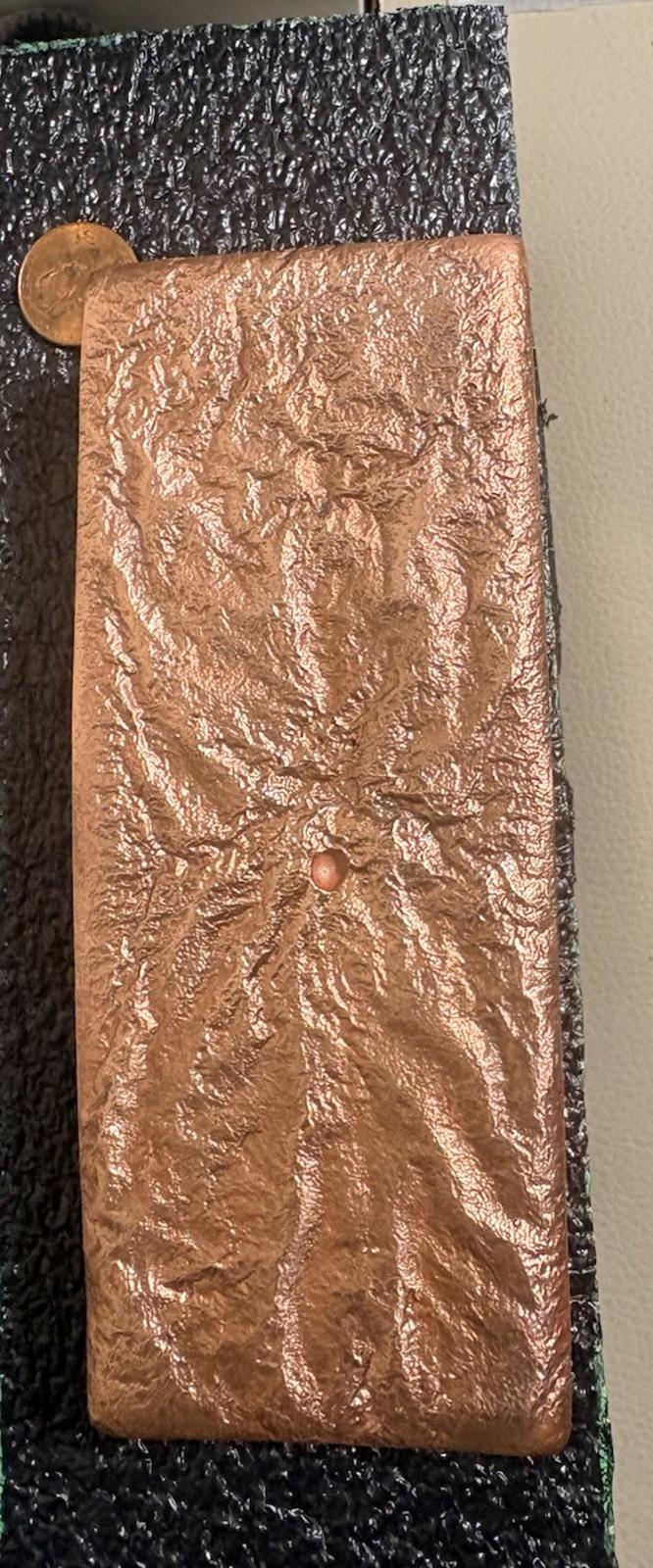 4.3 Pound .999 Copper Bullion Ingot Bar Handmade & Polished 5.25”x2.25”x2”