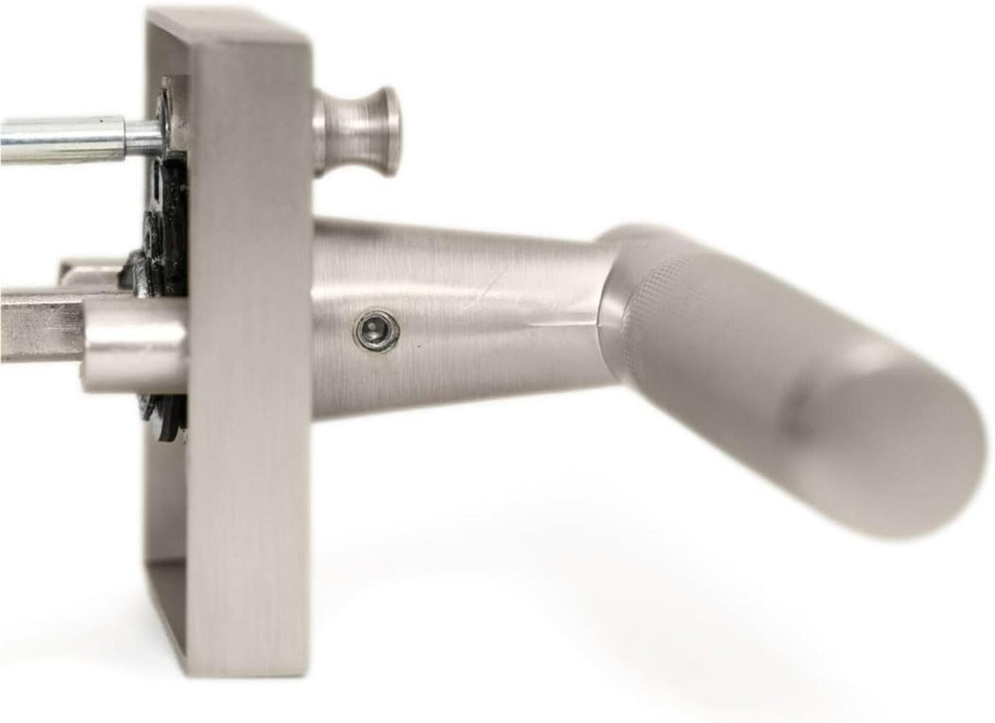 Brushed Nickel Interior Door Knob with Lock Silver Bedroom Door Knobs Door Handl
