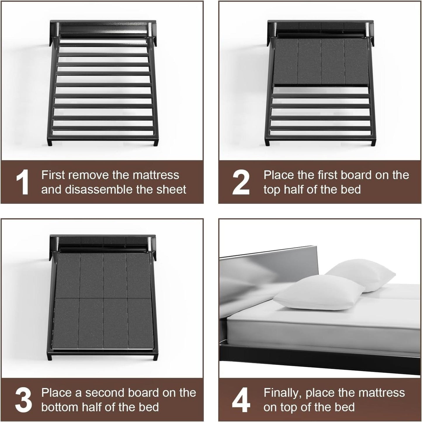 Folding Spring Box, Breathable, Noise Minimizing, Moisture Resistant 80"x60''