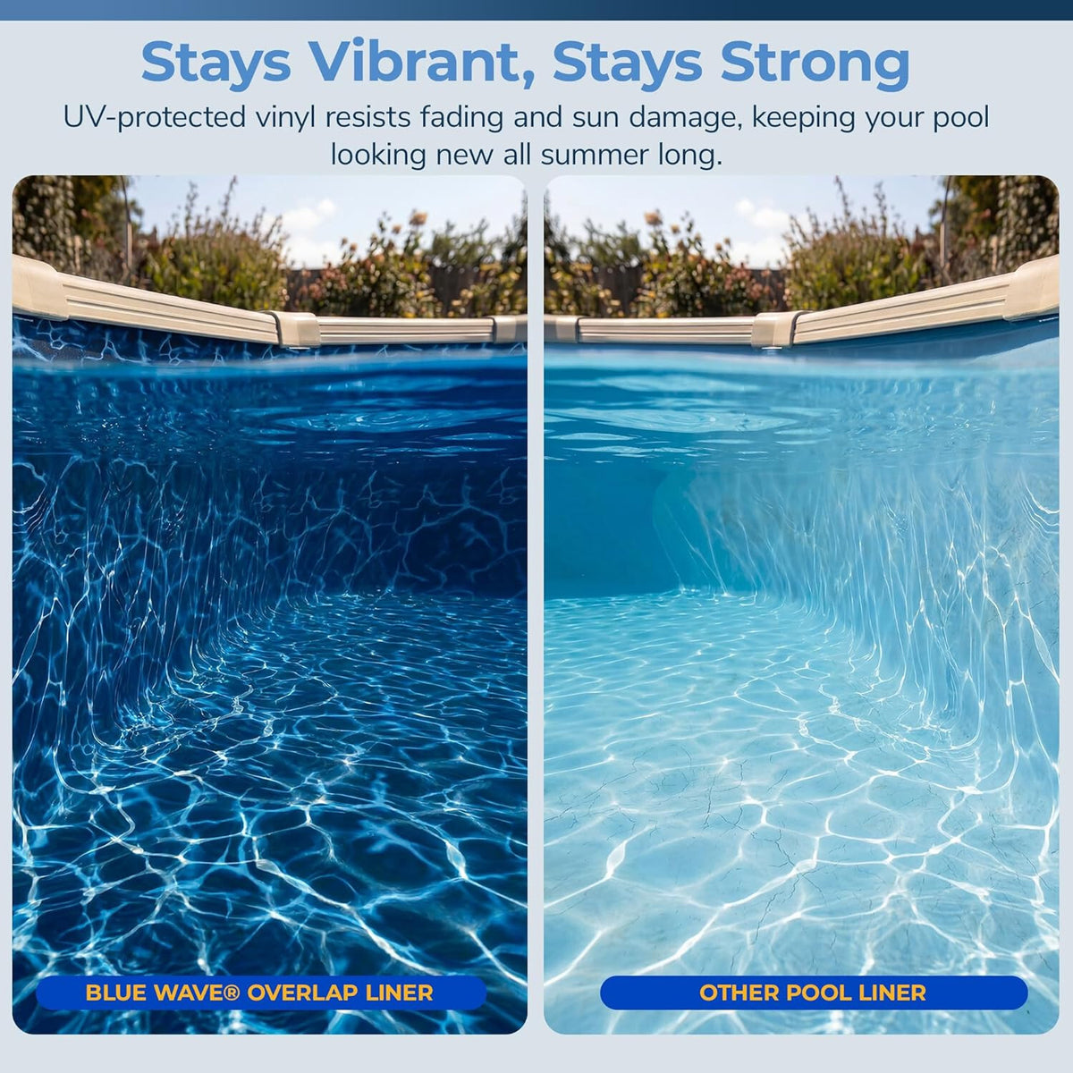 Evening Bay 15-Ft round Overlap Pool Liner for Above-Ground Steel Wall Pools – W