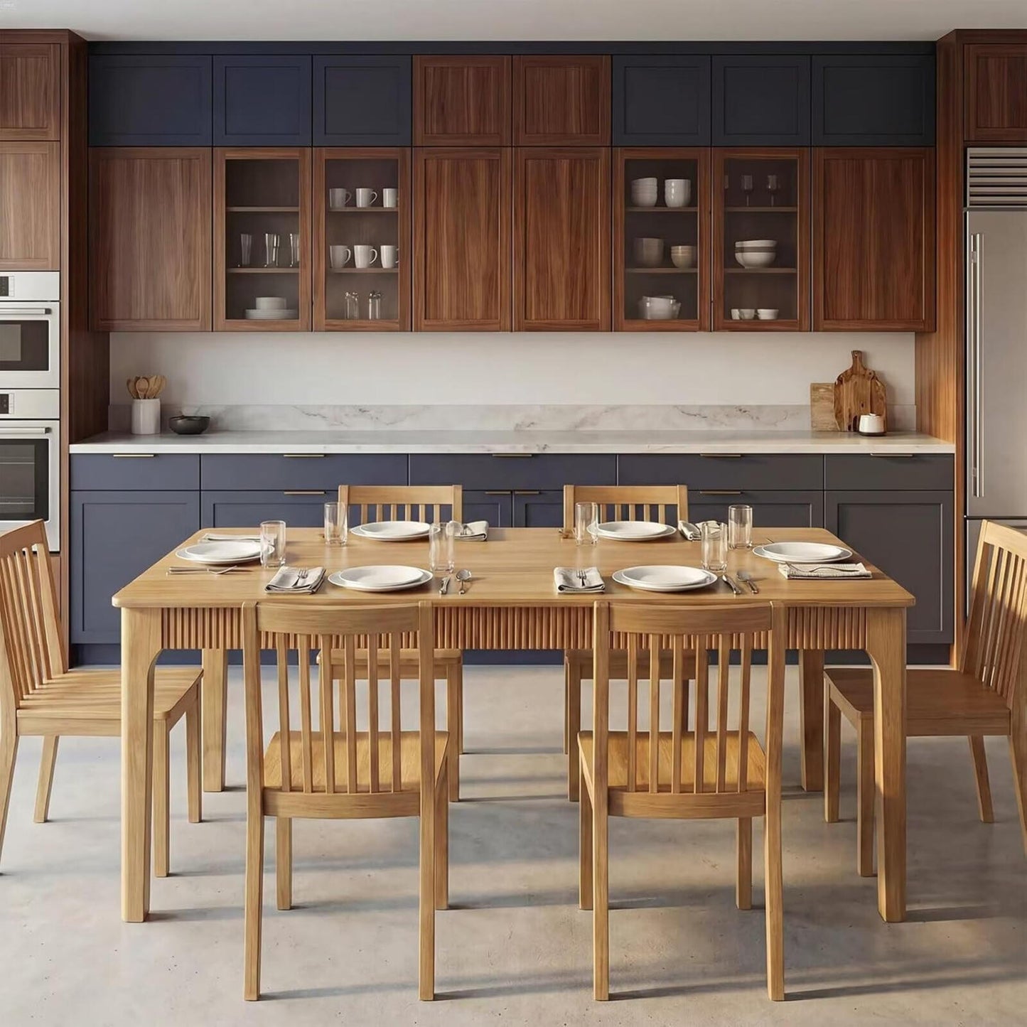 31.5" Solid Wood Dining Table for 2 - Modern Farmhouse Design for Small Spaces