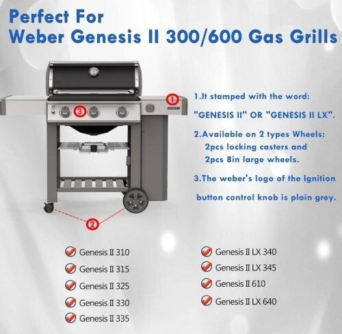 7599 Griddle Replacement Parts for Weber Genesis II Griddle ii E-310 ii E-315 ii