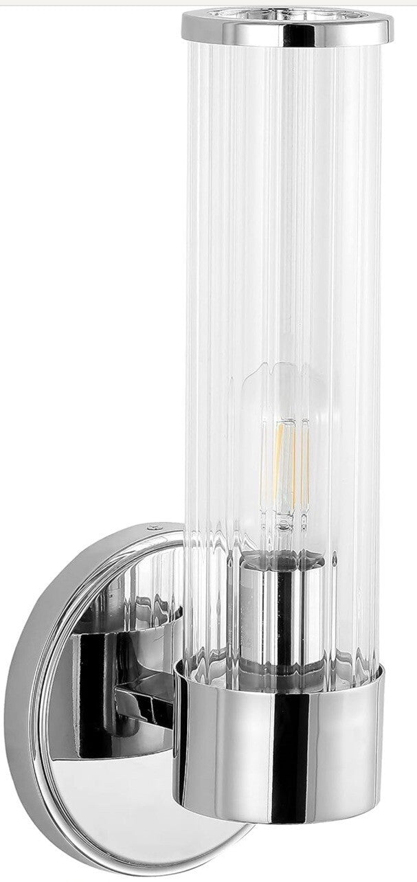 6" Chrome 1-Light Modern Mid-Century LED Vanity Light Sconce for Bathroom..Etc
