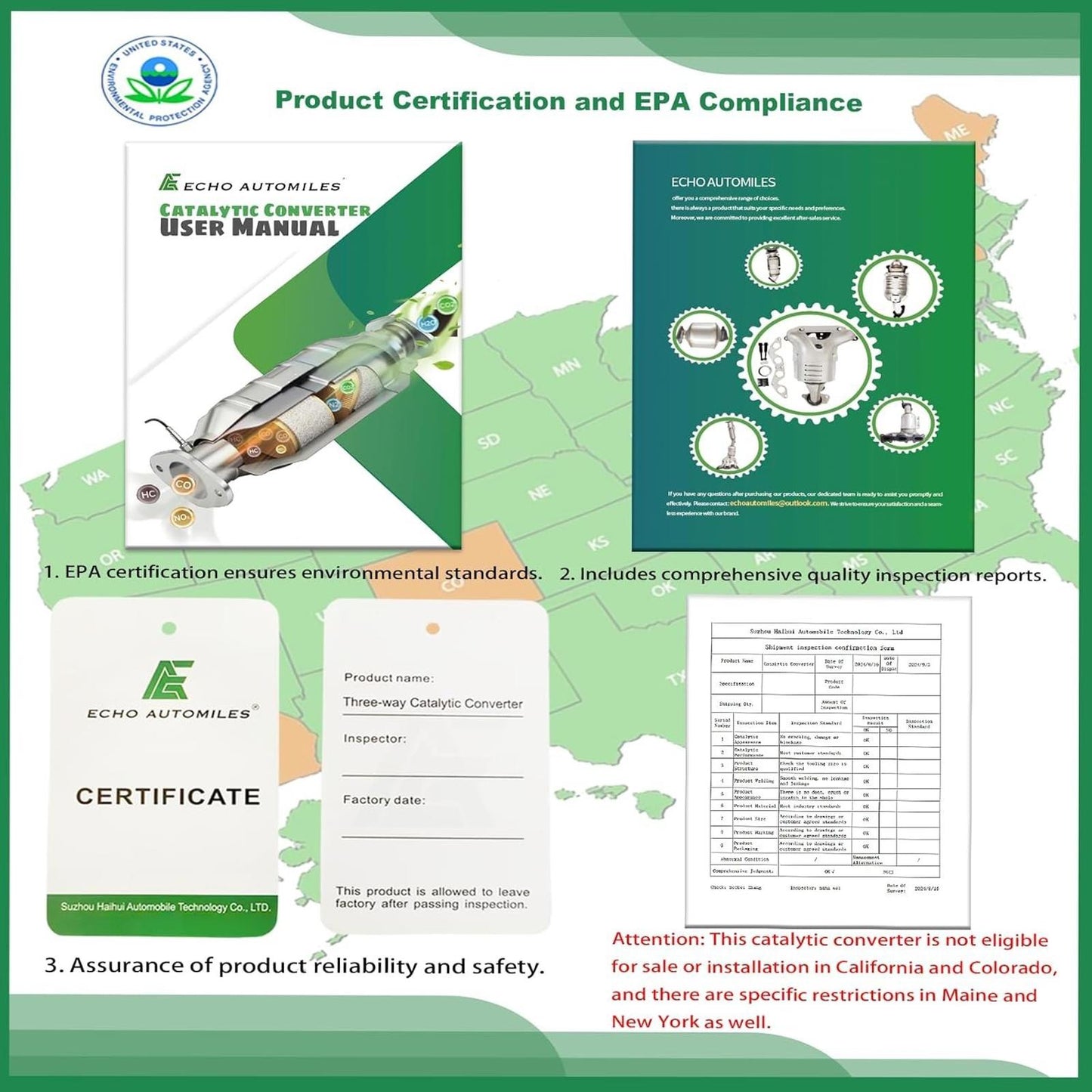 Catalytic Converter Compatible with 2007-2009 Toyota Camry EPA Compliant 641303