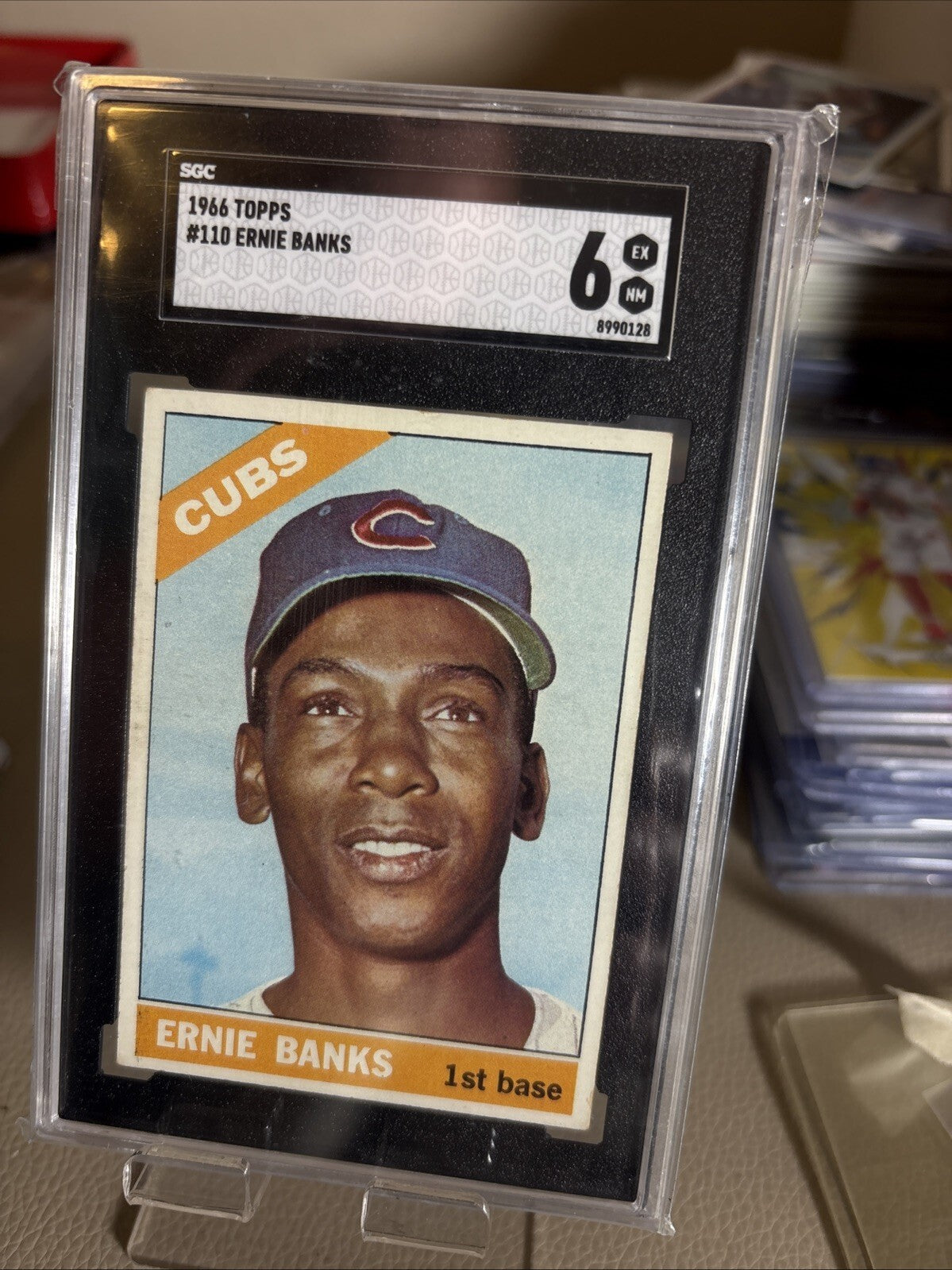 1966 Topps Ernie Banks #110 SGC 6 New Label Well Centered Chicago Cubs HOF