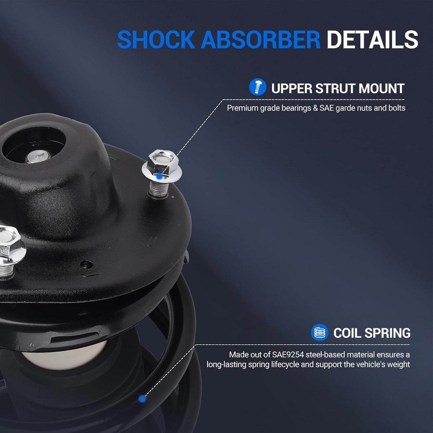 Autoround 271679 271678 Front Complete Shock Absorber  with Coil Spring Assembly